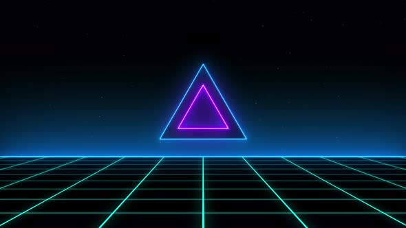 Motion Wave VJ Retro Style 80s Grid Triangles alt
