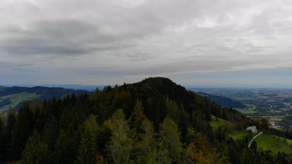 drone video in the mountains of an village