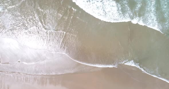 Nature with waves on sunny coast