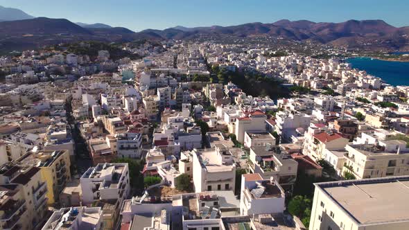 A Bird's Eye View of the Greek City of Agios Nikolaos