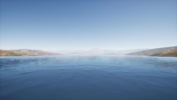 Lake in Hills on Summer Day