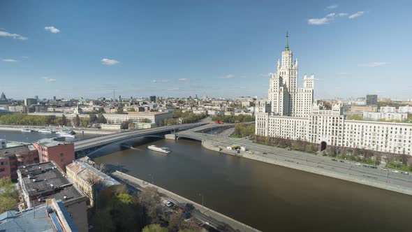 view from the roof of the high-rise on Kotelnicheskaya embankment