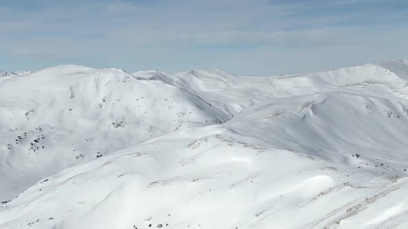 Aerial views of mountain peaks from Loveland Pass, Colorado