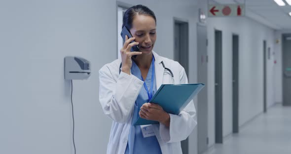 Medical professional working at a hospital