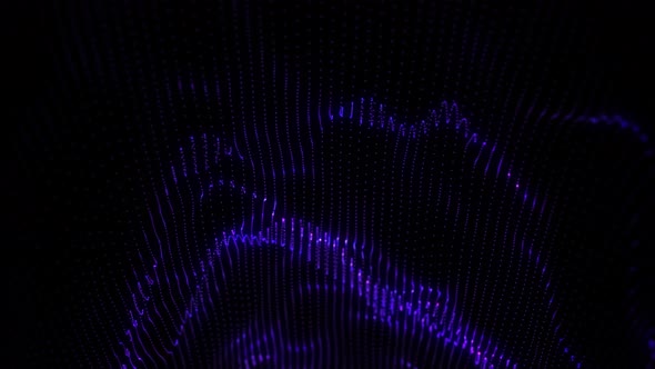 Mir Particle Animated Background Dark Blue Loop