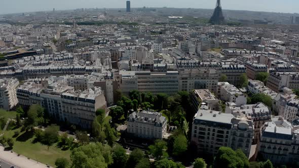 Drone Aerial Shot of Paris City France