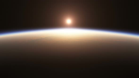 Beautiful And Realistic Sunrise Over The Earth alt