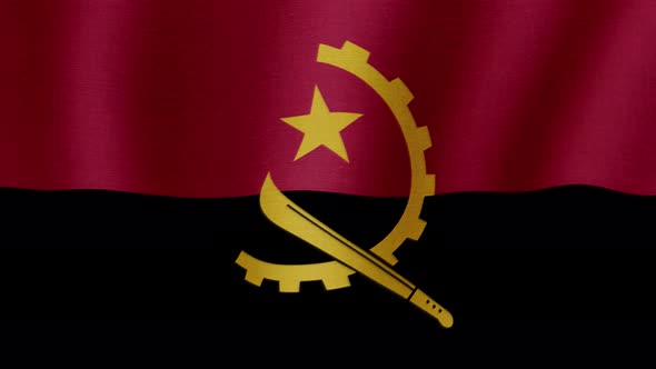 The national flag of Angola