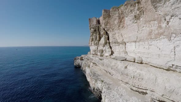 Flying Over Atlantic Ocean Coast Nature Landscape