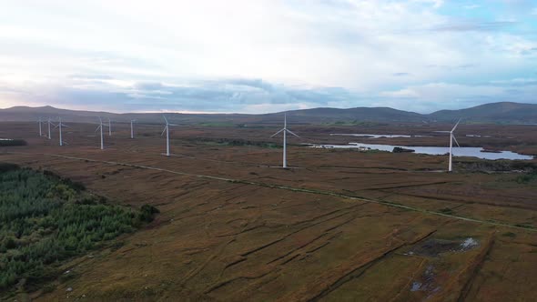 The Loughderryduff Windfarm Is Producing Between Ardara and Portnoo in County Donegal.