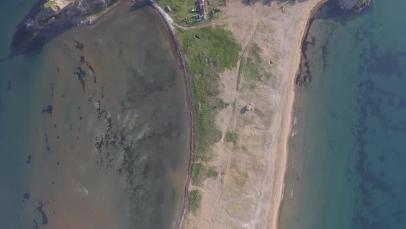 Aerial View of the Nazimov Sand Spit Russia