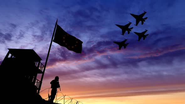 European Union Military and Combat Aircraft Show on the Border