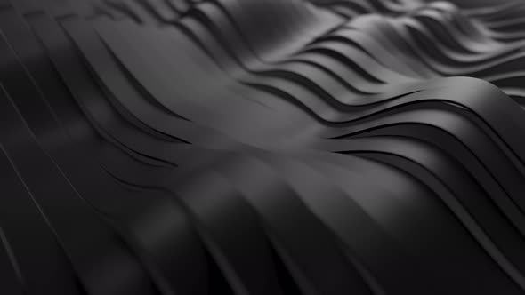 Abstract Background with Black Wavy Stripes