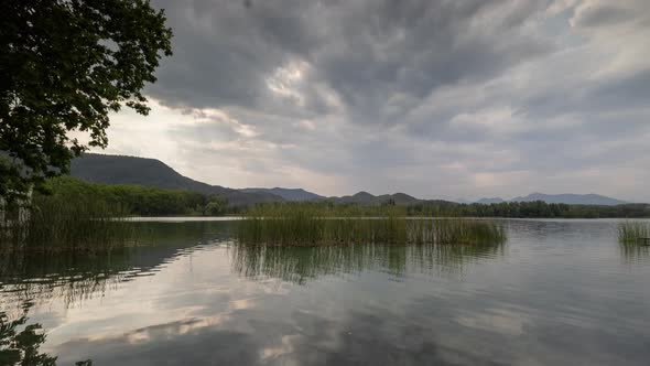 Banyoles Lake in Catalonia Spain