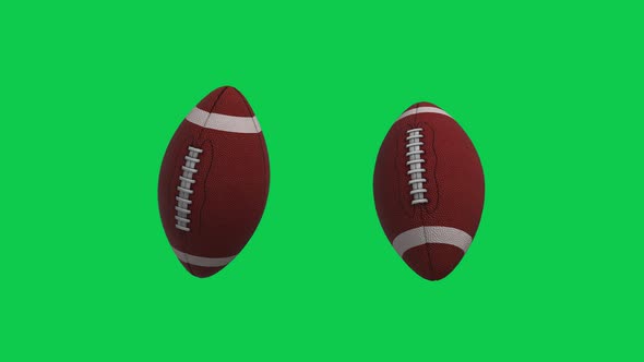 4K Football Balls Green Screen Background Seamless Loop