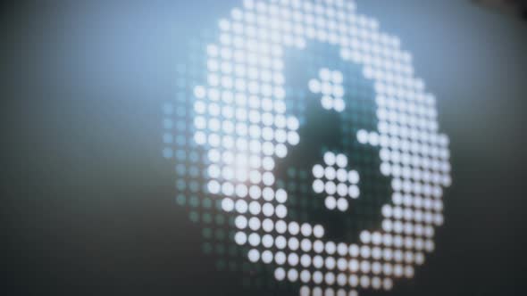 Retro Animated LED Screen Countdown Showing Numbers 10 to 0 plus Blank Screen