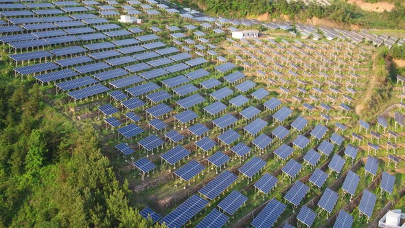 Solar power station in montain