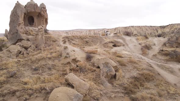 Cappadocia Landscape Aerial View. Turkey. Goreme National Park