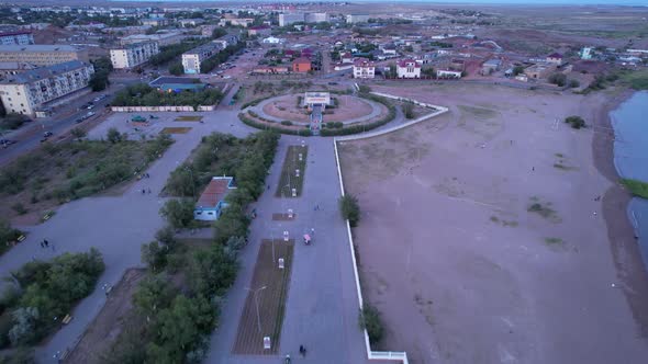 Evening Embankment of the City of Balkhash