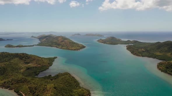 Seascape with Tropical Islands and Lagoons