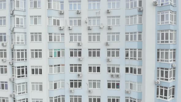 Multi-storey Residential Building in Kyiv. Ukraine. Aerial View