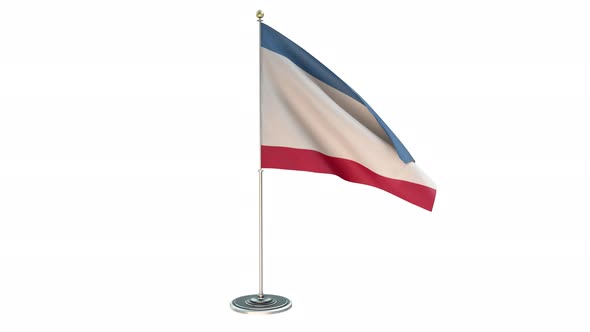 Crimea  Small Flag Pole Loops With Alpha