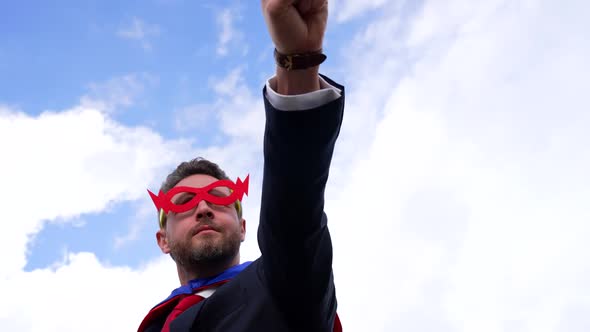 Achievement and Ambition Presented By Superhero Businessman Business