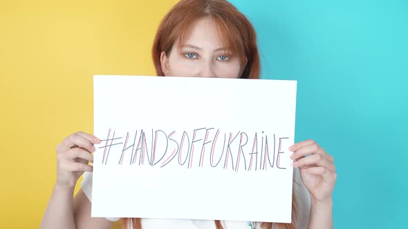 A Beautiful Redhaired Ukrainian Says Handzoff Ukraine