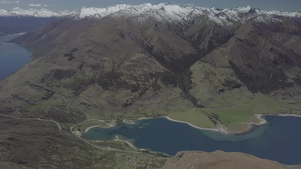 Lake Hawea and Lake Wanaka