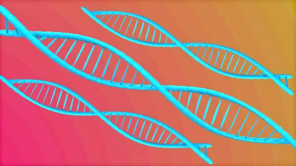 abstract colorful animation of DNA.
