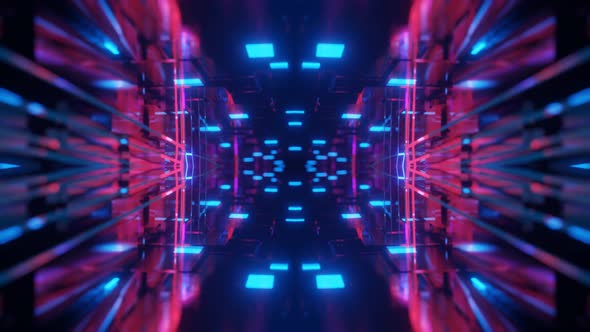Kaleidoscopic Neon Abstract Background