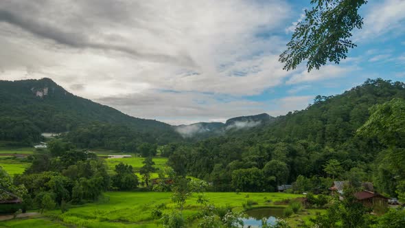 Village In Valley Mountain