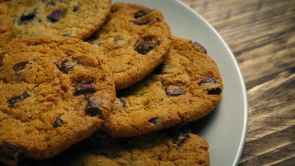 Big Plate of Cookies on Kitchen Table