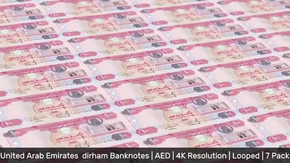 United Arab Emirates Banknotes / UAE Money / dirham / AED / 7 Pack - 4K