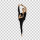 Athletic girl standing in yoga asana utthita, Alpha Channel - VideoHive Item for Sale