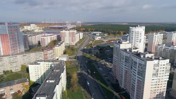 Aerial view of Autumn city 03