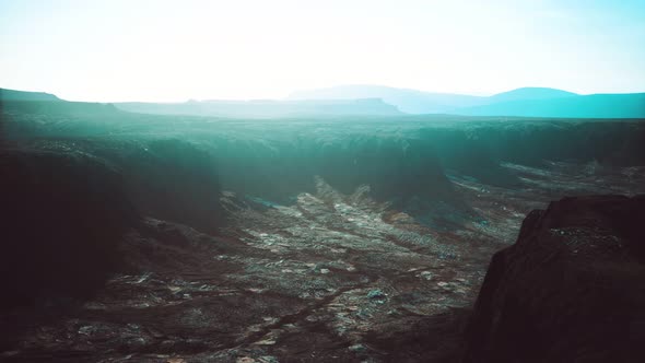 Desert Landscape on the Volcanic Island of Canary Islands