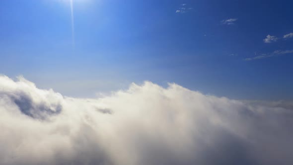 Time lapse beautiful blue sky with clouds background