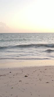 Vertical Video of the Ocean Near the Coast of Zanzibar Tanzania