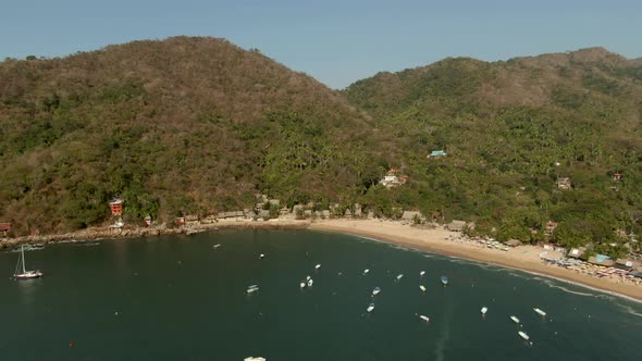 Holiday Destination With Pristine Beach And Nature Surroundings At Yelapa Beach In Jalisco, Mexico.