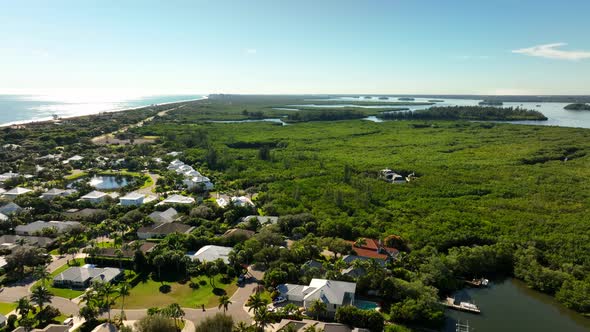 Aerial Video Indian River Vero Beach Fl 4k