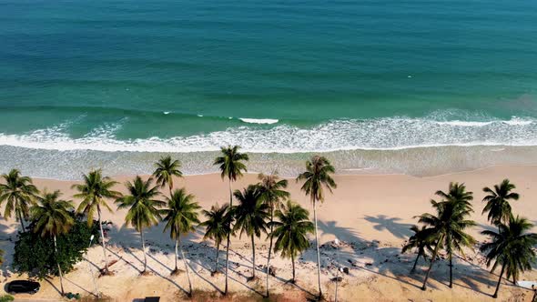 Thailand Chumpon Province White Tropical Beach with Palm Trees Wua Laen Beach Chumphon Area Thailand