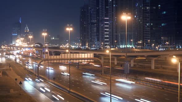 Urban Cityscape Highway Roads and High Rise City Buildings alt