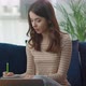 Attractive Young Female is Studying at Home Making Notes - VideoHive Item for Sale