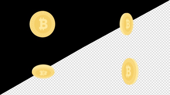 3D Bitcoin Pack / Flat Design / Alpha Ready / 4K