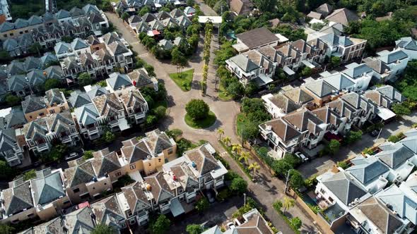 2.7K Bali Residential Roundabout Aerial