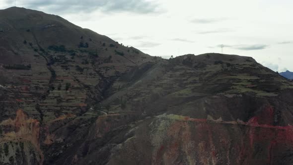 Aerial View Nature Landscape of Andes Peru