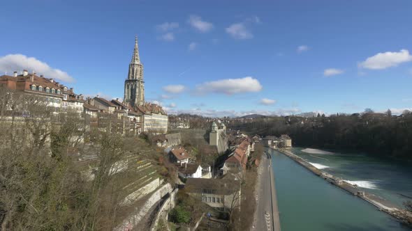 Bern Cathedral and Aare River