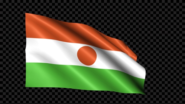 Niger Flag Blowing In The Wind