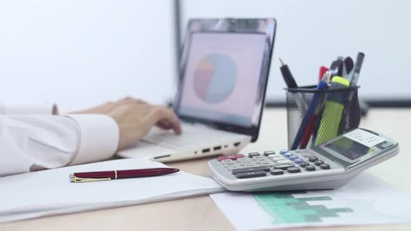 Business Woman Working In The Office